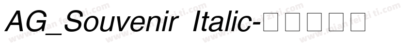 AG_Souvenir Italic字体转换